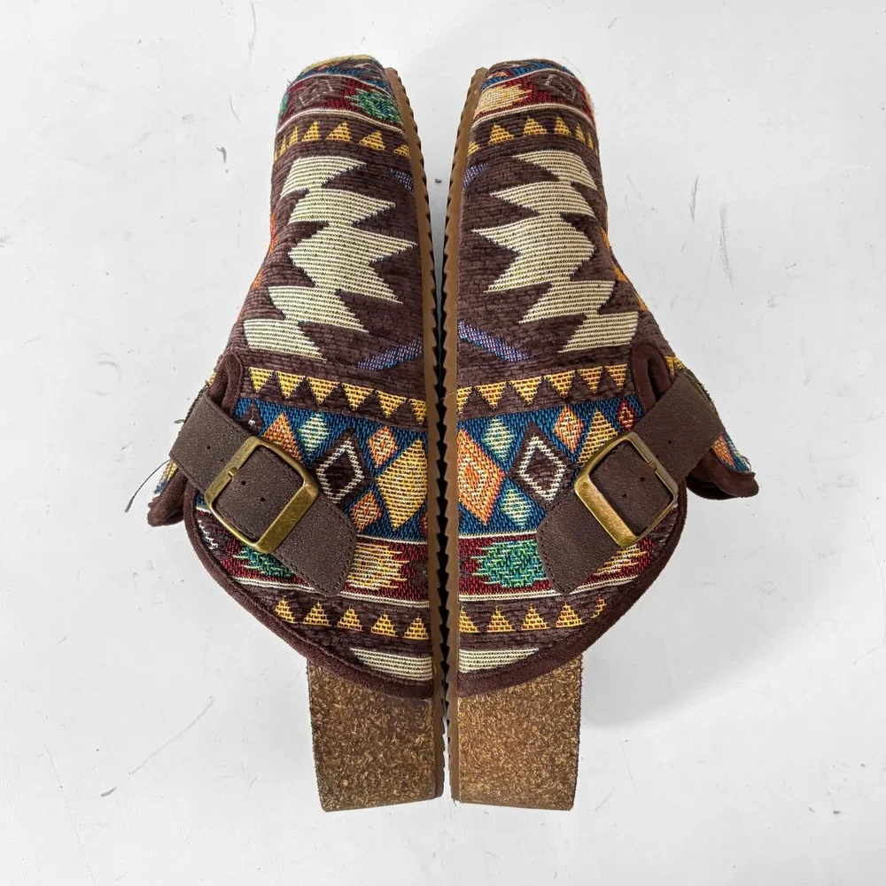 Dirty Laundry Multicolor Patterned Clog Mule with Buckle
